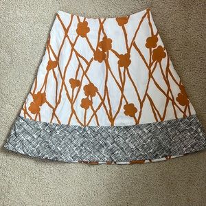 Anthropology Maeve ochre vines skirt